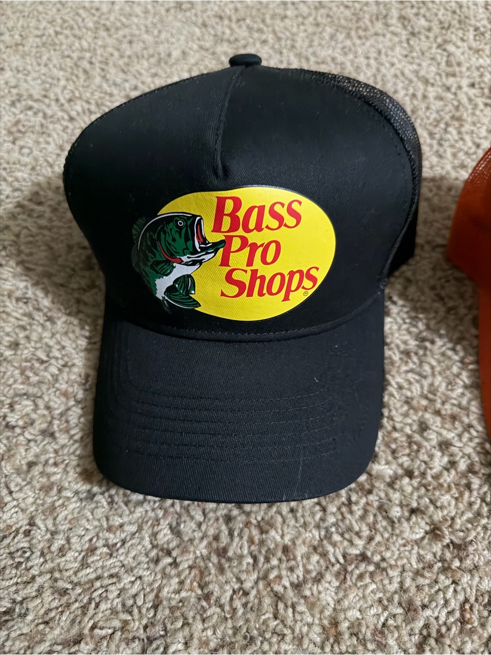 Bass Pro Shops Black Cap with Yellow Logo